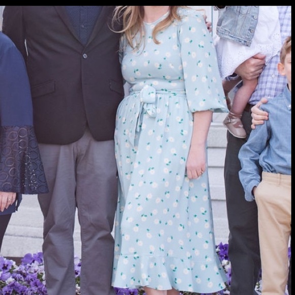 Kate Spade Dancing Aster Spring Floral Dress | Smocked Tie Waist | Pockets | 8 - Picture 14 of 14